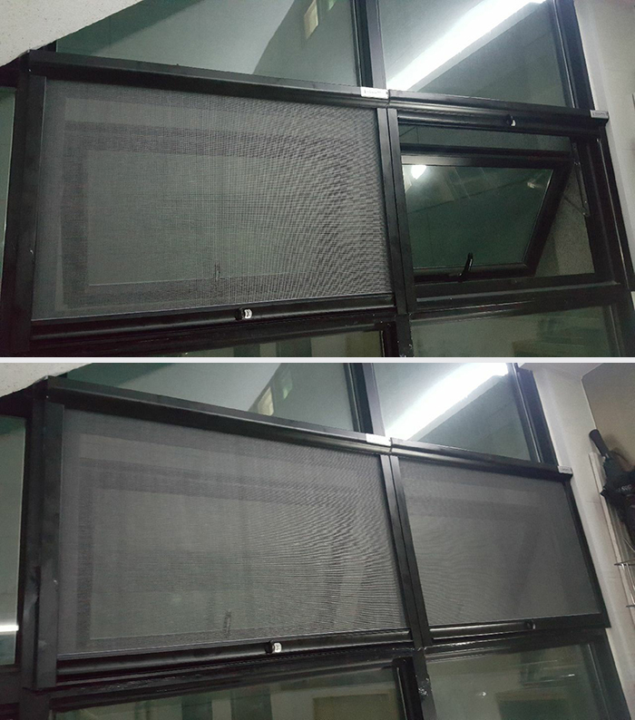 시스템 방충망 설치 전/후