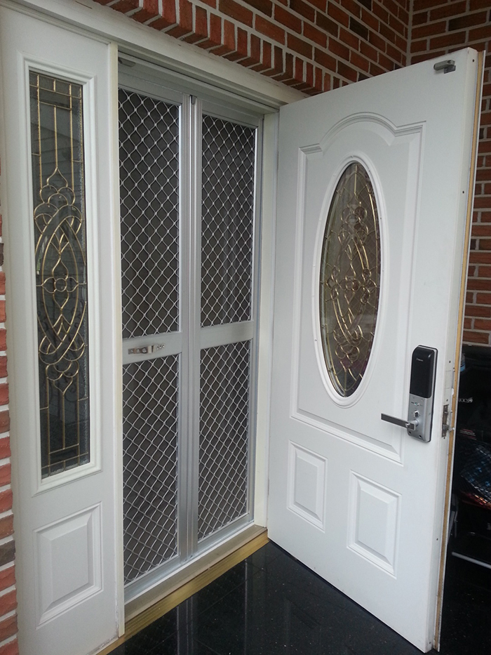 주택현관 벌집형 그릴망