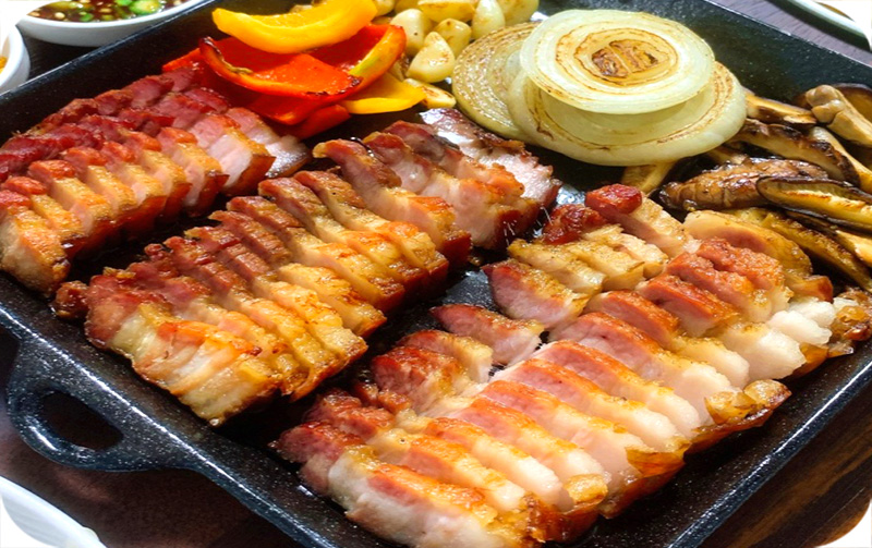 참나무숯불 항아리 훈제 삼겹
