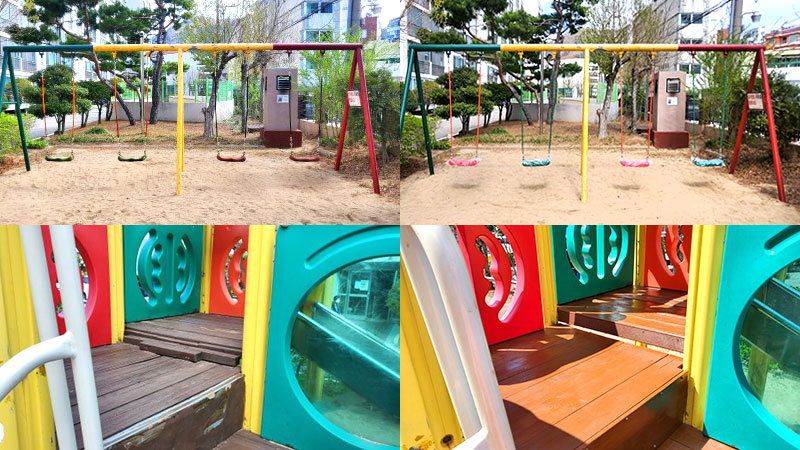 부산 신동아아파트 놀이터 보수공사(시공 전/후)