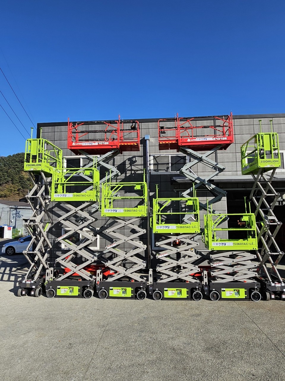 수직고소작업장비(배터리)지주식씨저형(디지털엔진)직진Z형(디젤)굴절고소작업장비